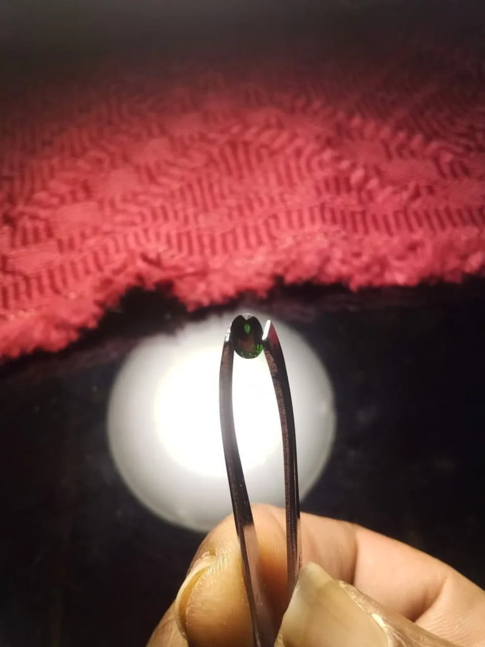 RARE Natural .30ct VS Oval Deep Green Chrome Tourmaline